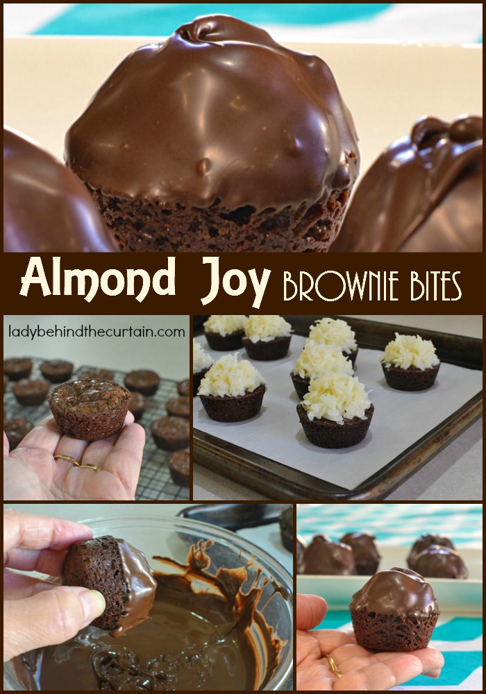 Almond Joy Brownie Bites