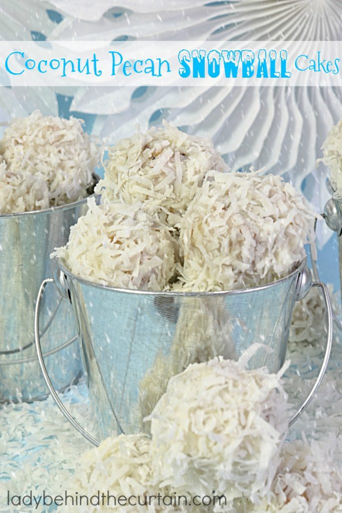 Coconut Pecan Snowball Cakes