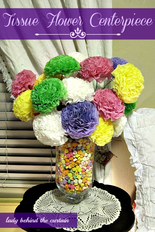 Lady Behind The Curtain - Tissue Flower Centerpiece - Lady Behind The ...