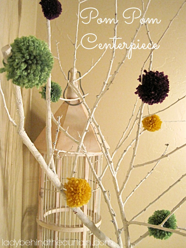 Pom Pom Centerpiece - Lady Behind The Curtain