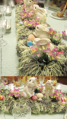 How to Create An Easter Table Using Yarn As Grass!