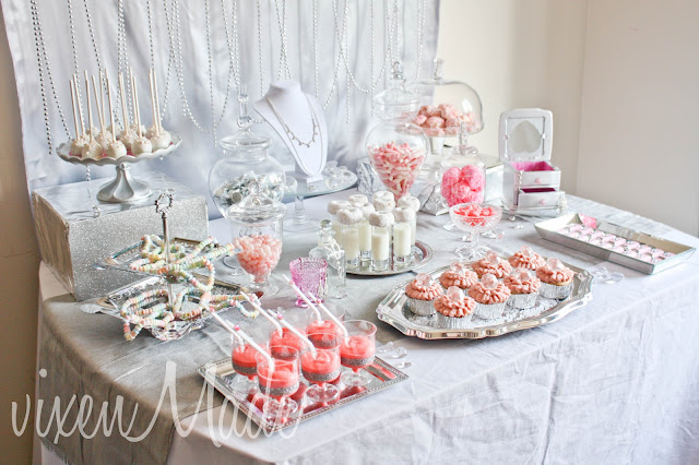 girly bling themed party - Lady Behind the Curtain