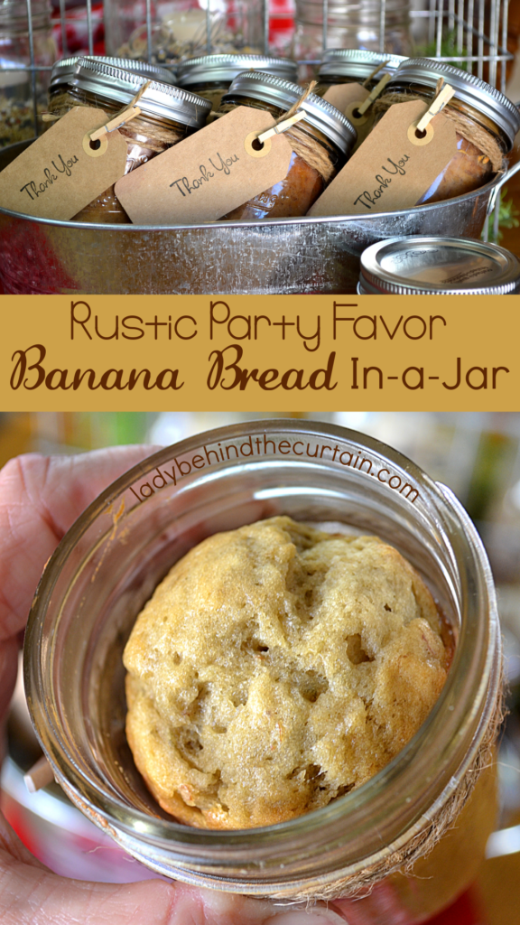 Rustic Party Favor-Banana Bread In-a-Jar