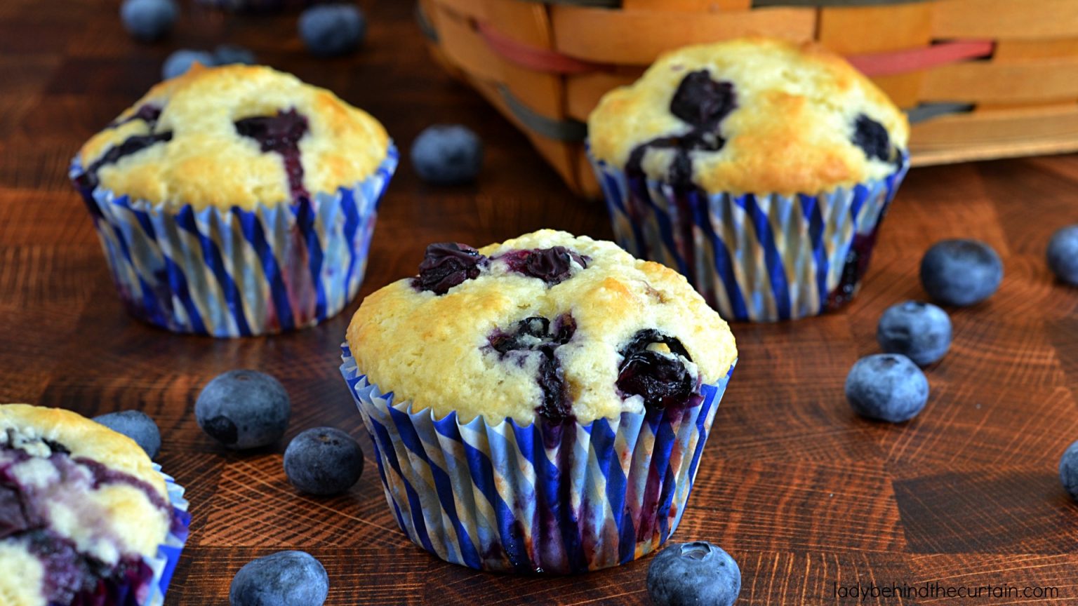 Easy Blueberry Buttermilk Biscuit Muffins