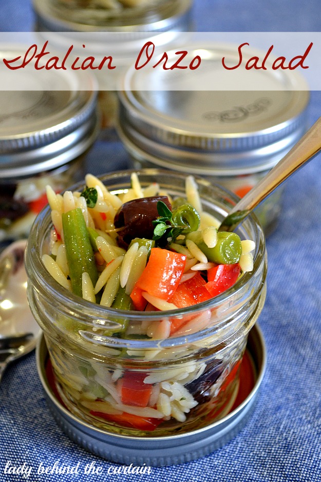 Italian Orzo Salad - Lady Behind The Curtain - Lady Behind the Curtain