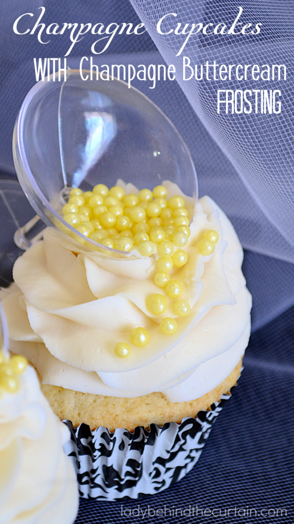 Champagne Cupcakes with Champagne Buttercream Frosting