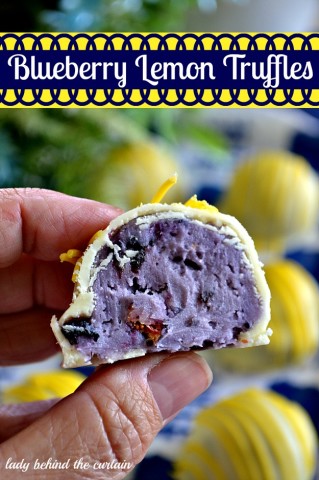 Blueberry Lemon Truffles - Lady Behind The Curtain