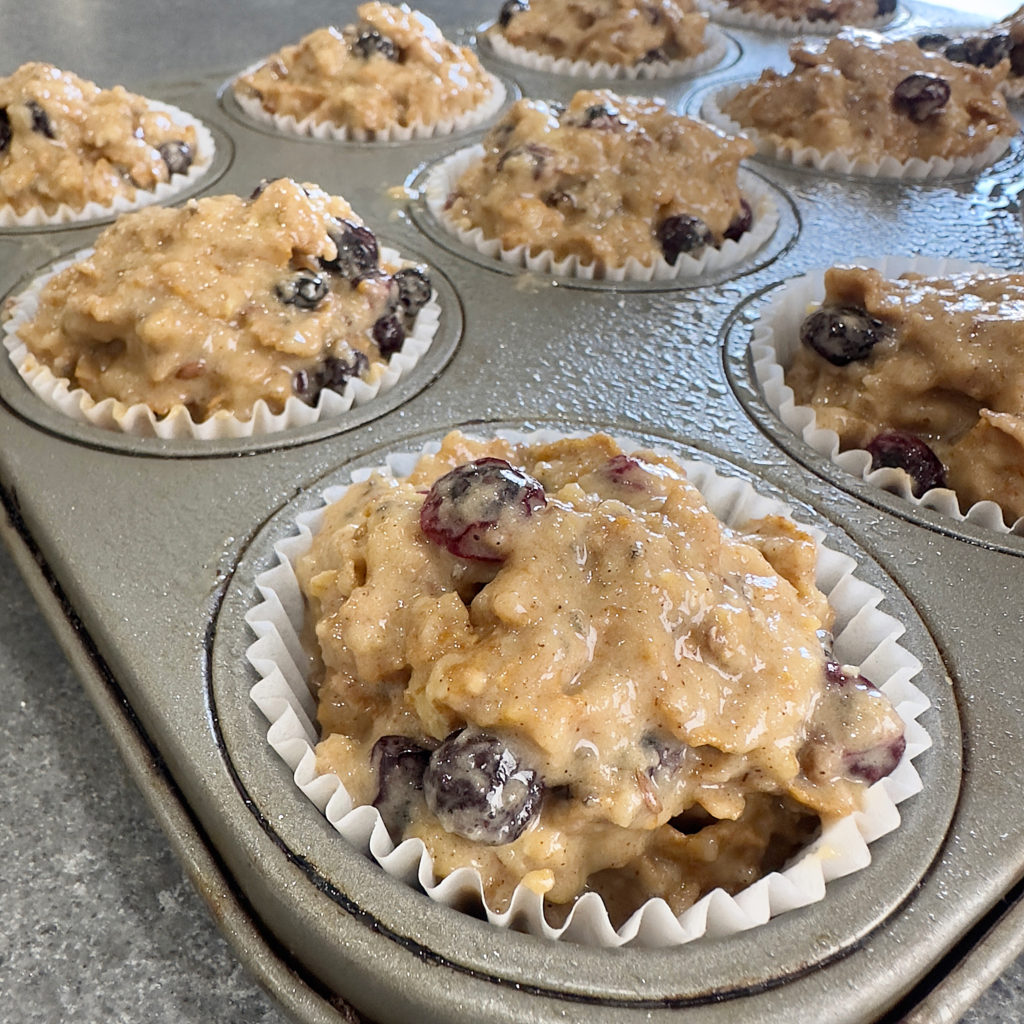 Light Blueberry Bran Muffins