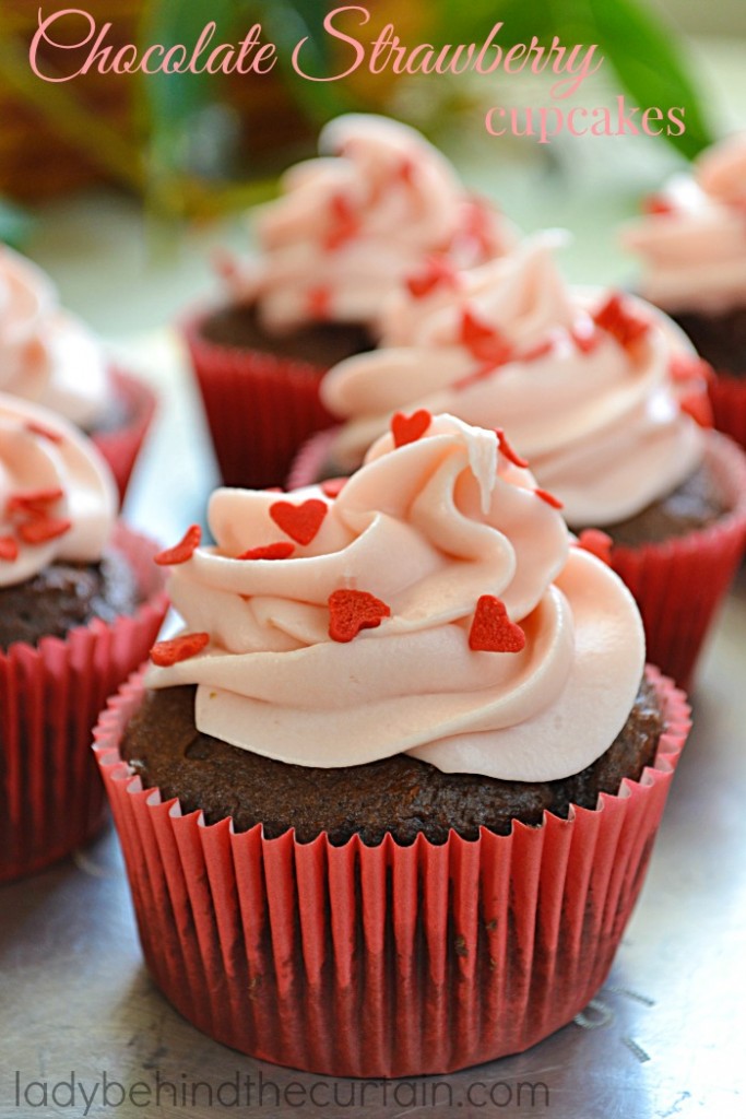 22 Ways To Make A Cake Mix Taste Like Homemade   Chocolate Strawberry Cupcakes 1 683x1024 