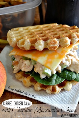 Curried Chicken Salad Waffle Sandwich