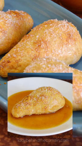 Stuffed Pear Dumplings with a Maple Orange Sauce