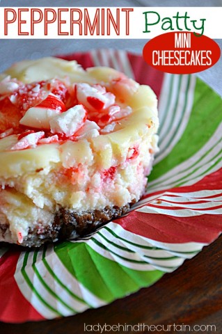 Peppermint Patty Mini Cheesecakes