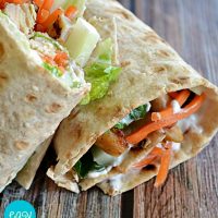 Easy Greek Cucumber Yogurt Chicken Wrap