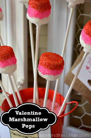 Valentine Marshmallow Pops - Lady Behind The Curtain