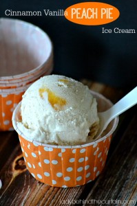 Cinnamon Vanilla Peach Pie Ice Cream