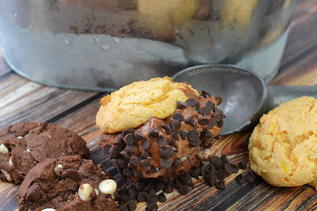 Homemade Chocolate Dipped Oranges Ice Cream Sandwiches