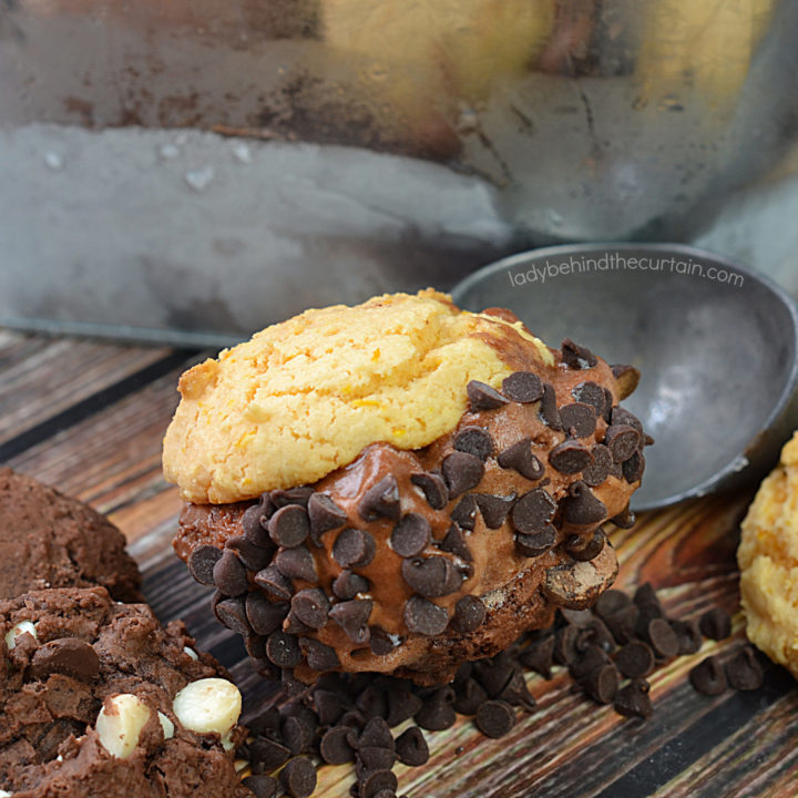 Homemade Chocolate Dipped Oranges Ice Cream Sandwiches