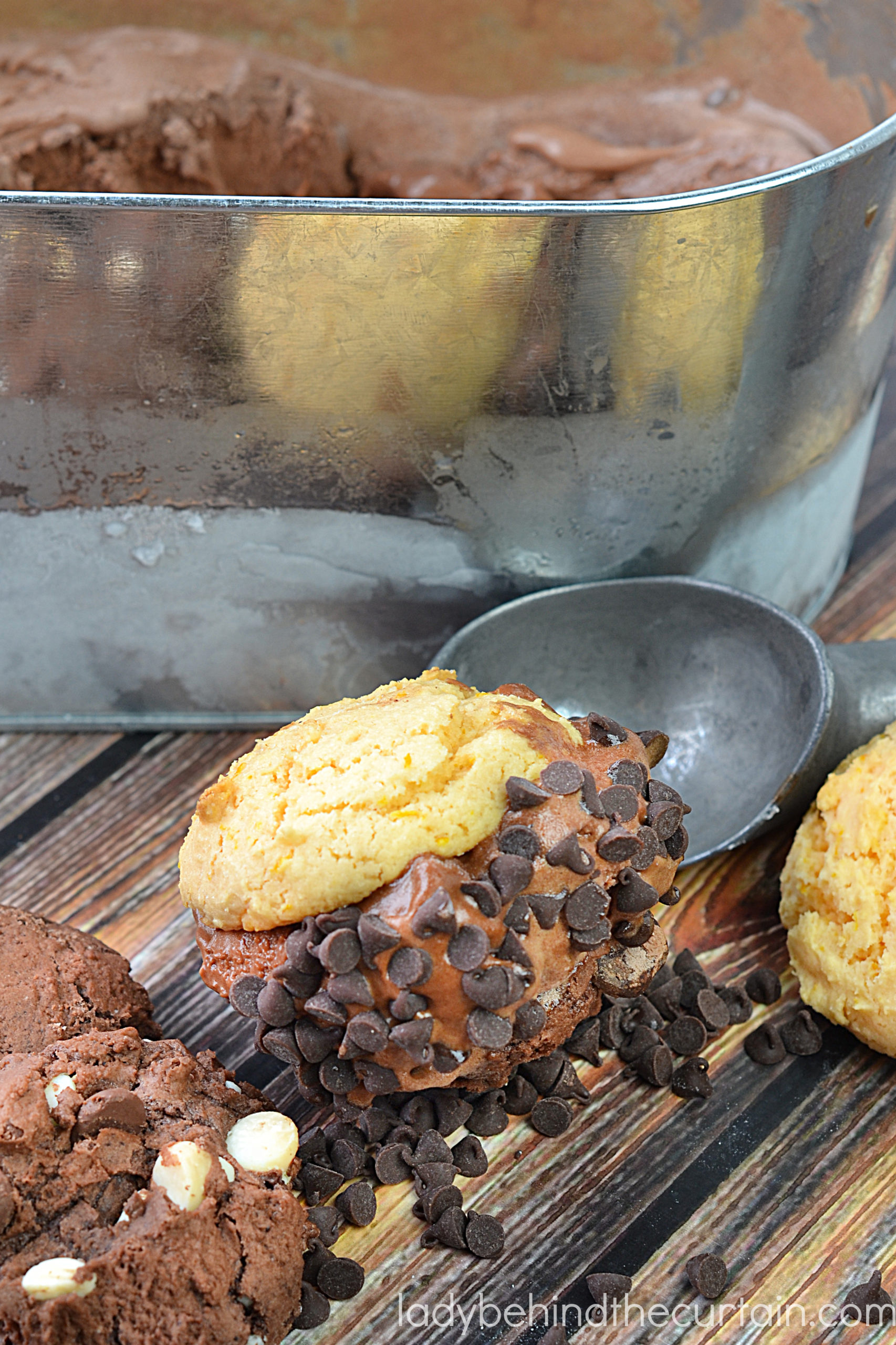 Homemade Chocolate Dipped Oranges Ice Cream Sandwiches