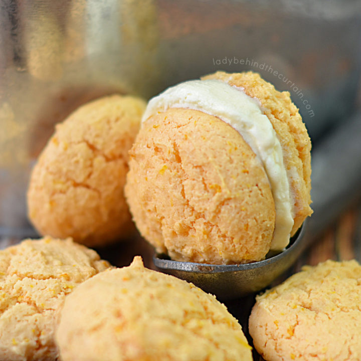 Homemade Orange Creamsicle Ice Cream Sandwiches