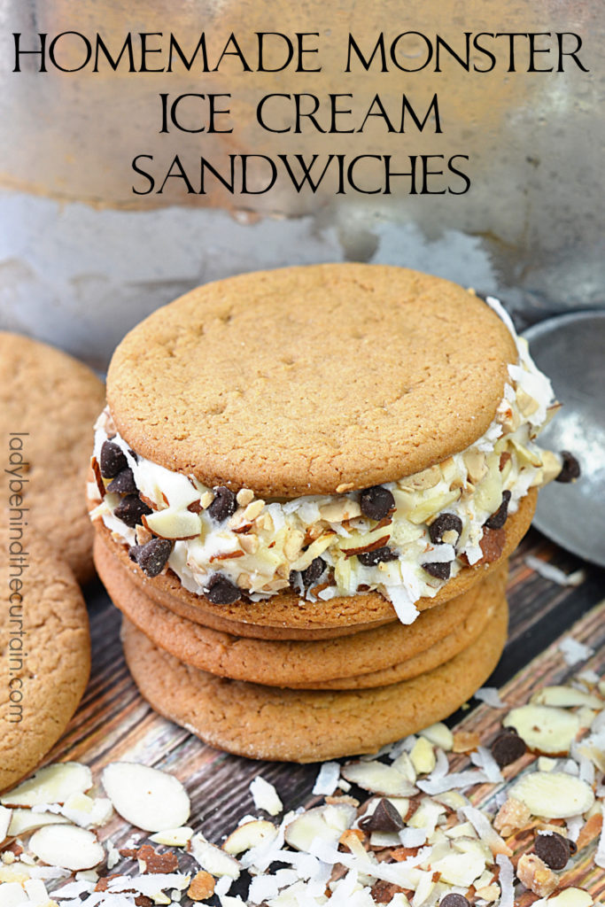 Homemade Monster Ice Cream Sandwiches