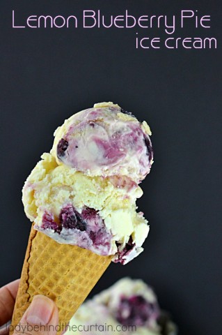 Lemon Blueberry Pie Ice Cream