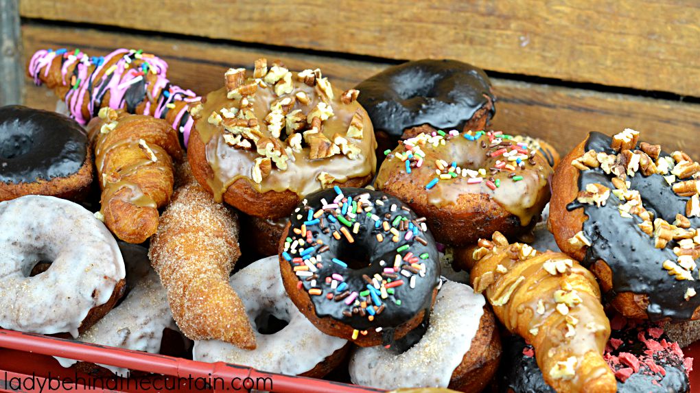 Store Bought Biscuit Cinnamon Roll And Crescent Roll Donuts