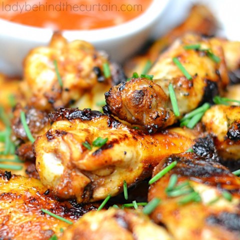 Grilled Apricot and Peach Chicken Wings