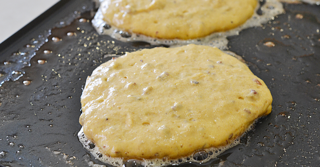 Pumpkin Pancakes with Brown Butter and Apple Cider Syrup