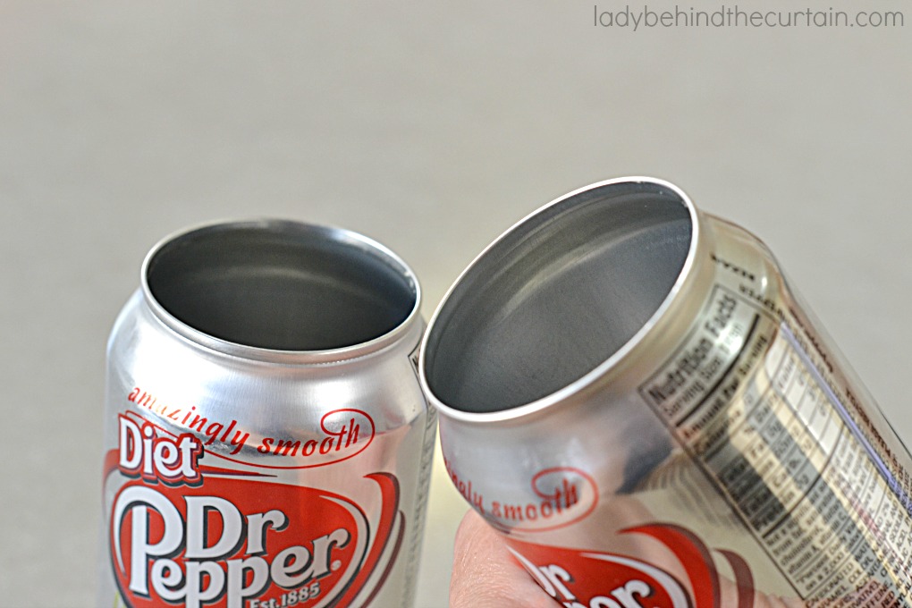 DIY Soda Can Drinking Cups | This is a fun way to upcycle your used soda cans. Perfect for game day or a fun party.