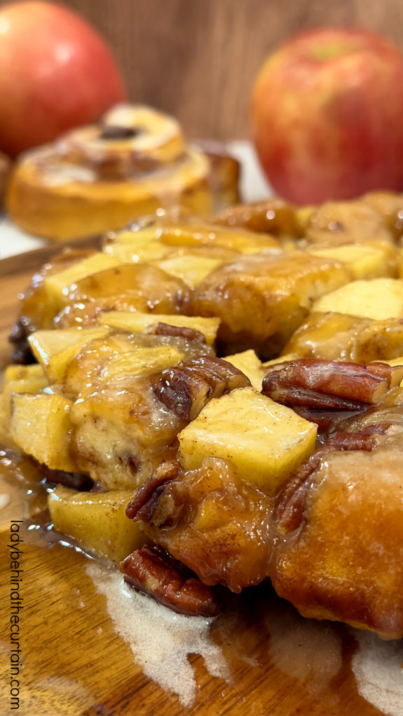 Upside Down Cinnamon Roll Apple Coffee Cake