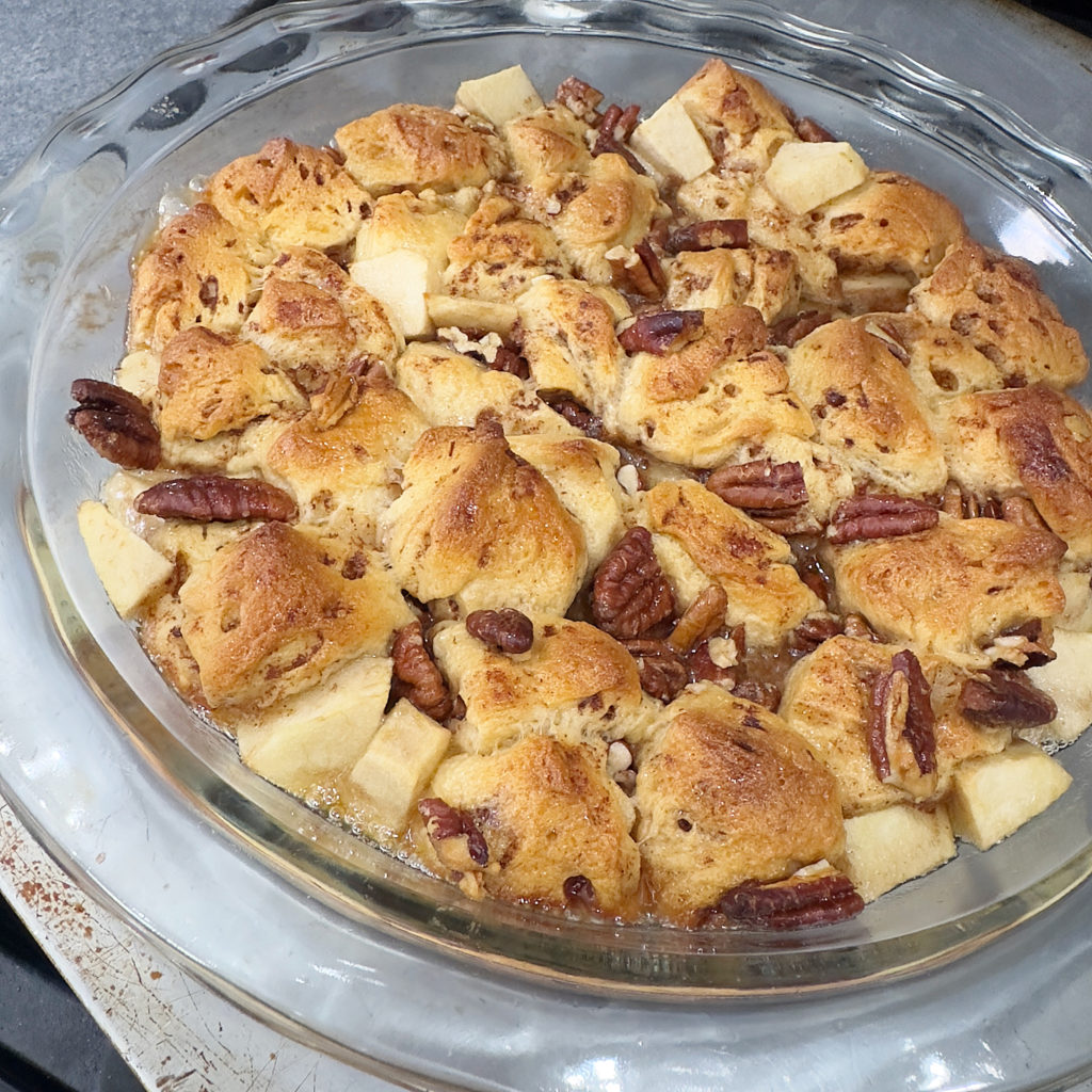 Upside Down Cinnamon Roll Apple Coffee Cake