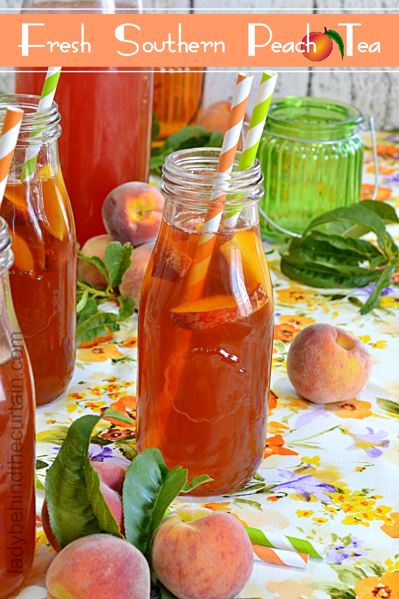 Refreshing Southern Peach Sweet Tea - Butter Be Ready