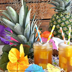 All Natural Pineapple Coconut Iced Tea