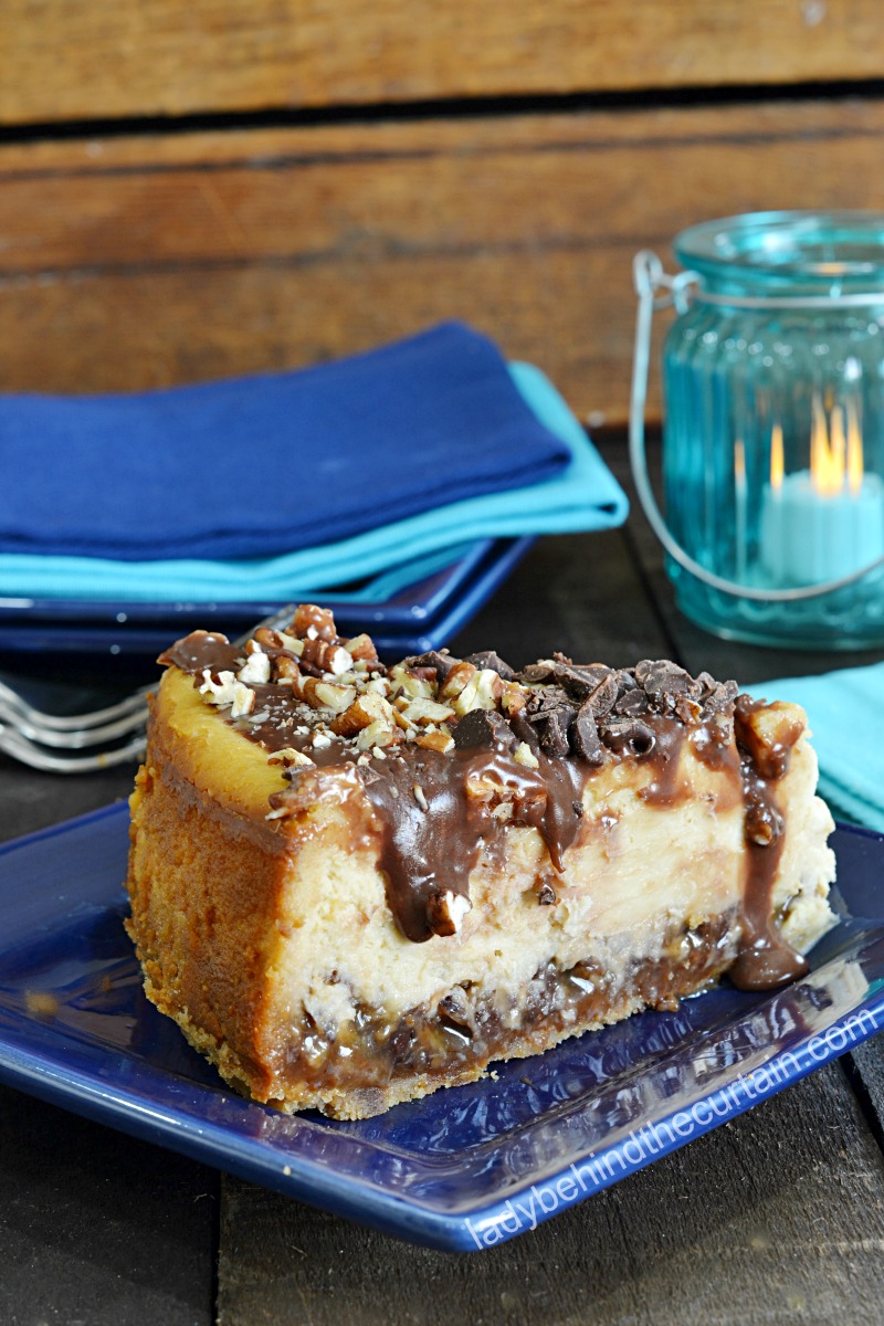 Upside Down Turtle Cheesecake