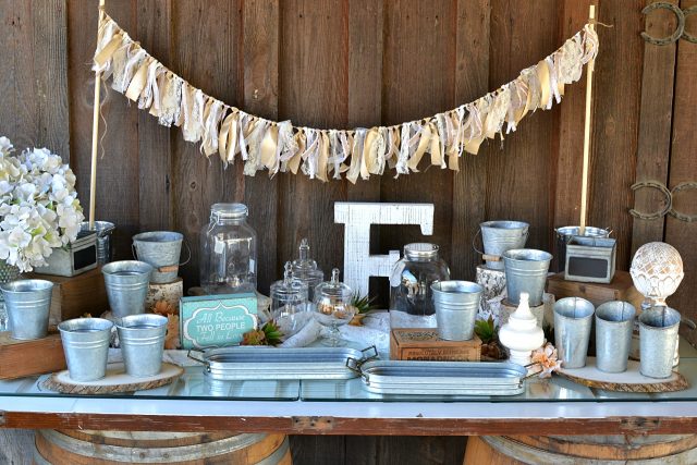 Rustic Wedding Candy Buffet