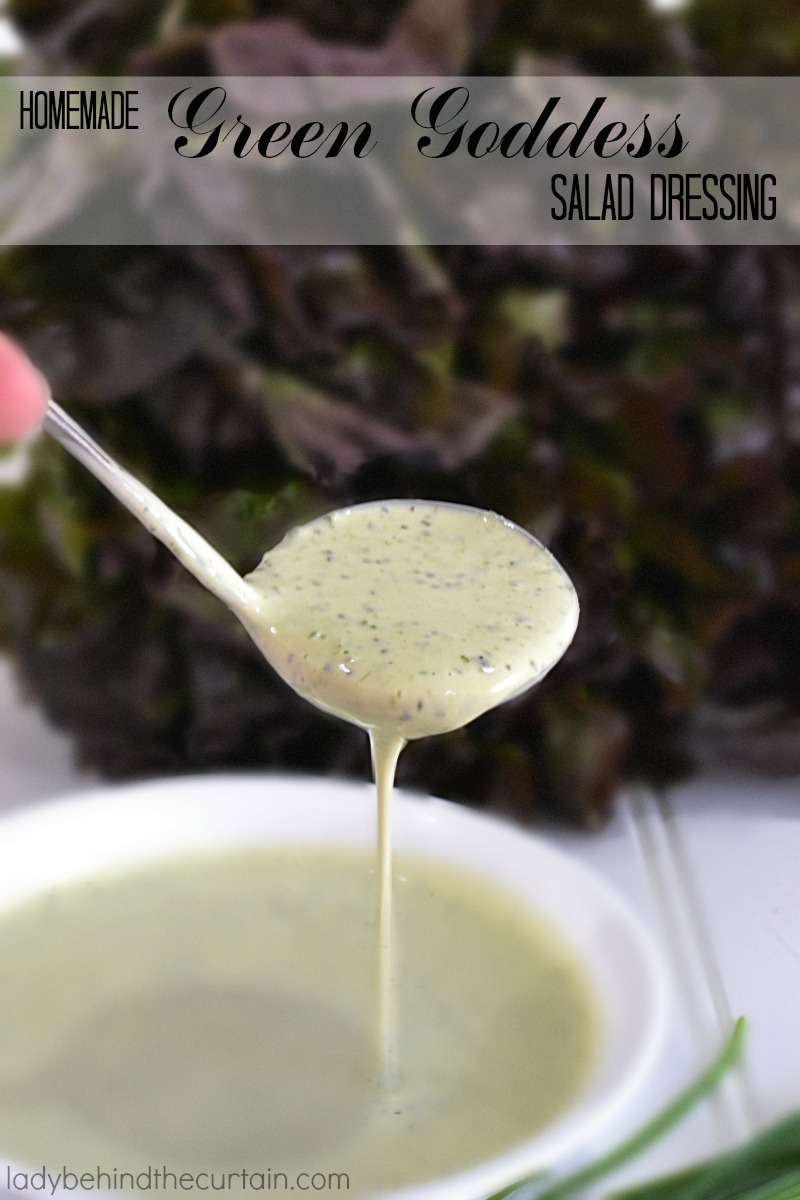 Homemade Green Goddess Salad Dressing Recipe, dressing for burgers