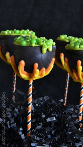 Witches Cauldron Cake Pops