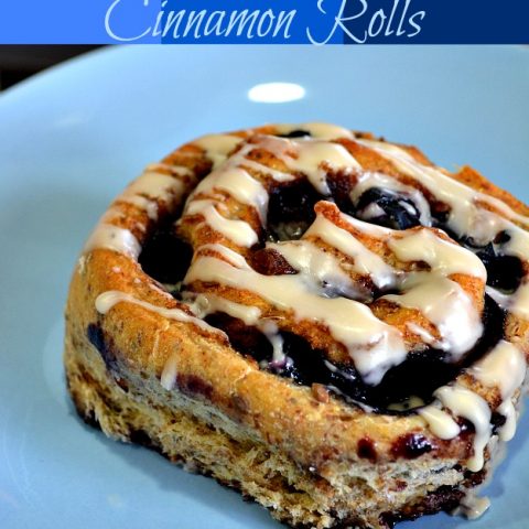 Blueberry Wheat Cinnamon Rolls