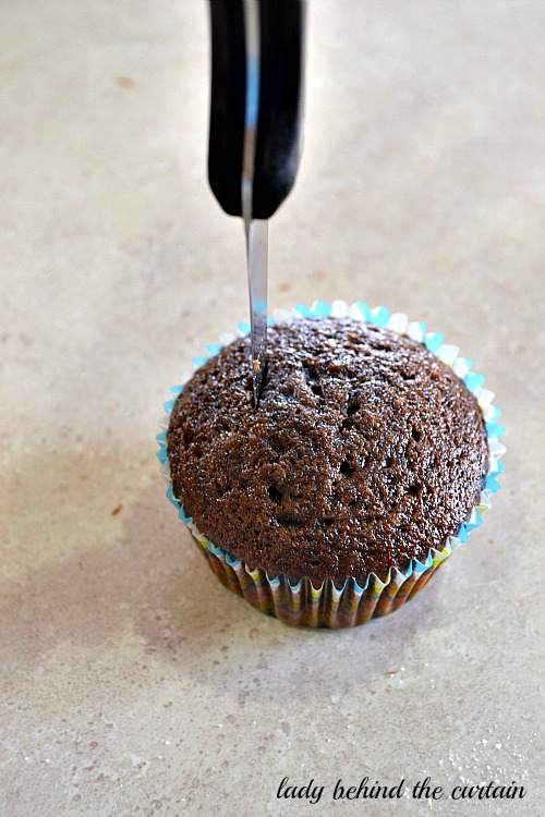 Decadent Double Chocolate Mousse Filled Cupcakes