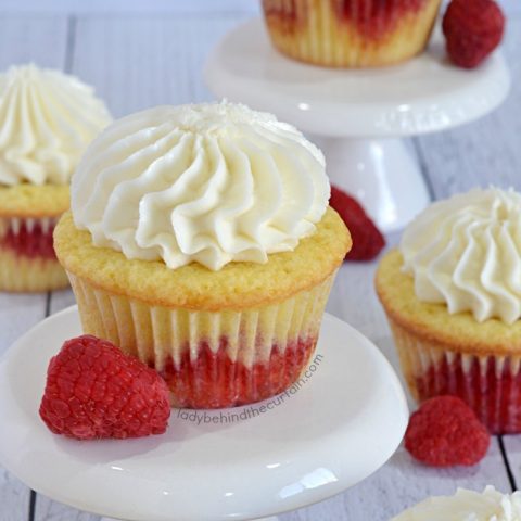 Raspberry Swirl Party Cupcakes