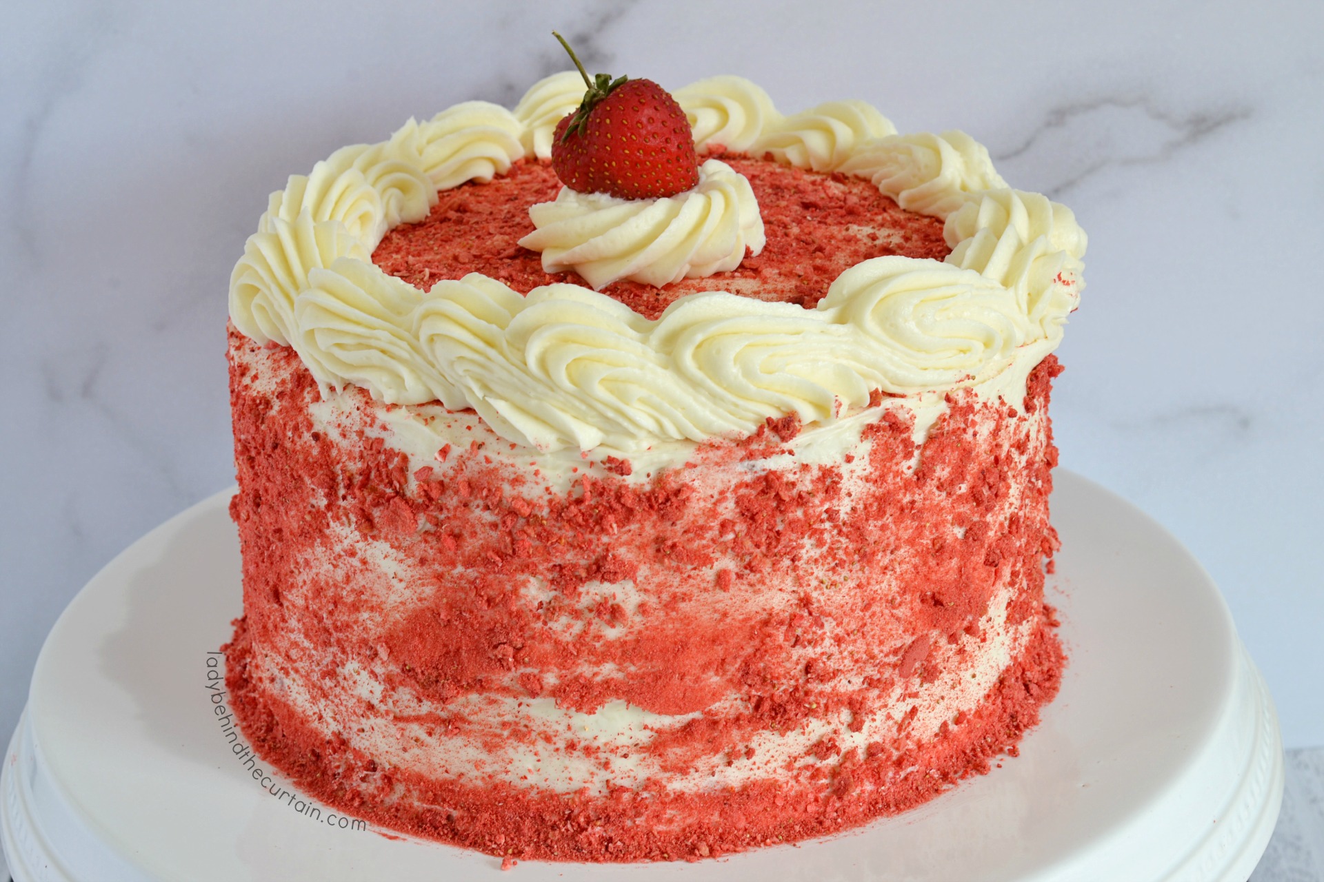 Strawberry Cake - no artificial colour or flavour added!