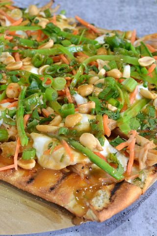 Semi Homemade Grilled Pad Thai Pizza