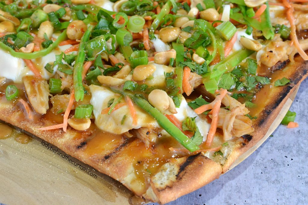 Semi Homemade Grilled Pad Thai Pizza