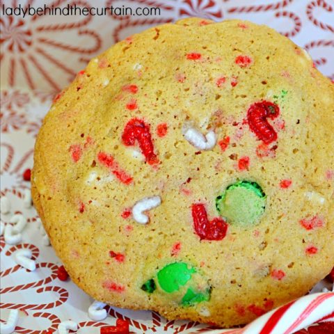 Candy Cane Pudding Cookies