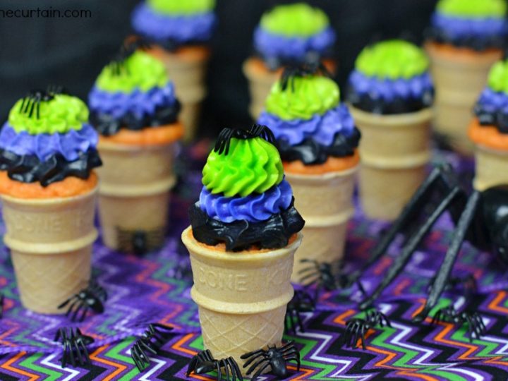 Halloween Orange Cream Mini Cone Cupcakes