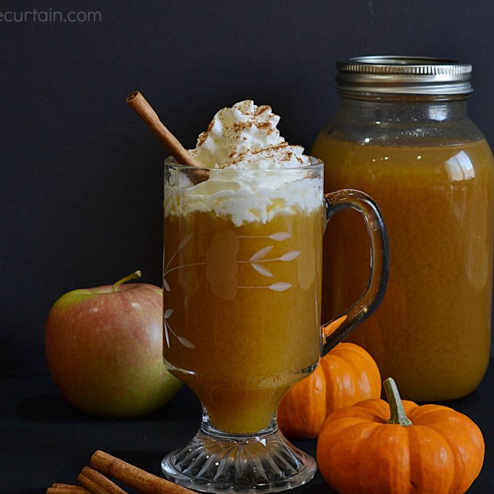 Pumpkin Butter Infused Hot Apple Cider