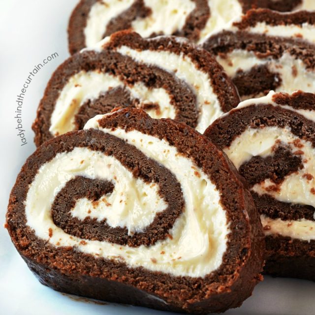 Chocolate Marshmallow Cream Cake Roll