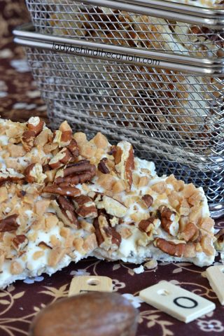 White Chocolate Toffee Pecan Bark