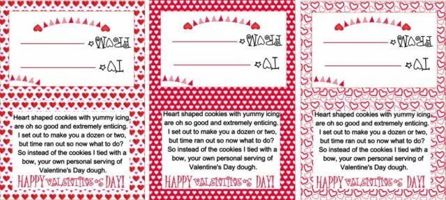 Valentine's Day Dough Money Gift For Kids gift bag topper