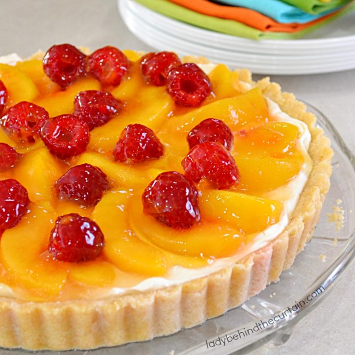 peach tart with canned peaches
